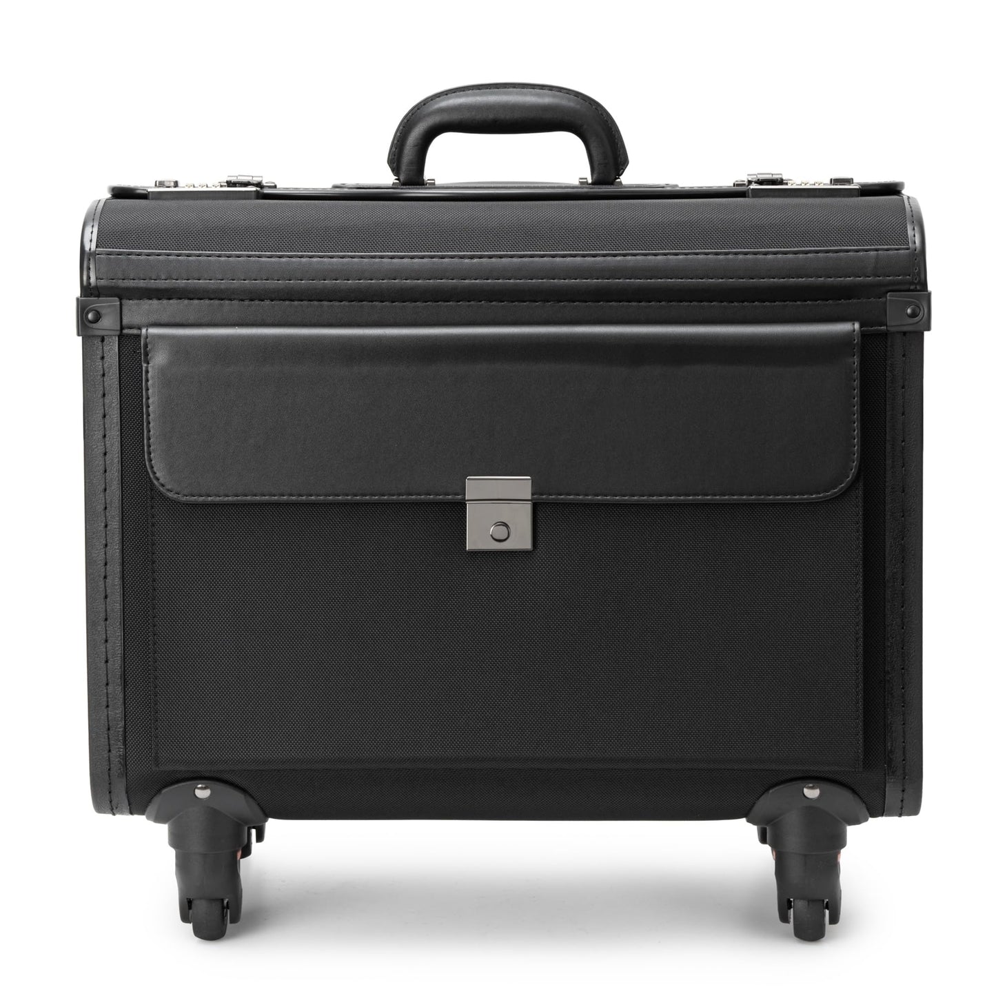 Alpine Swiss Wheeled Briefcase | Rolling Briefcase Locking Telescopic Handle 4 Replaceable Wheels | Pilot Lawyer Litigator Attache Case | 17” Laptop Compartment | Dual Combo Locks | Organizer Pockets