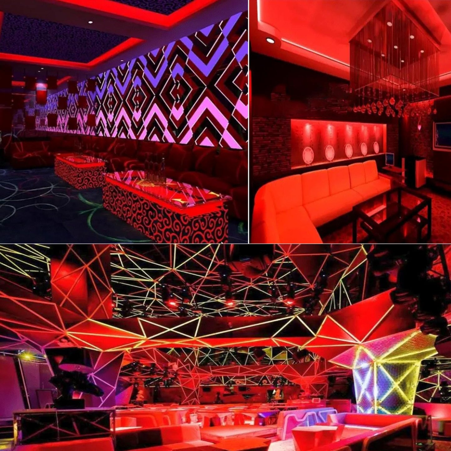 HAASHADA LED Strip Lights, DC12V 5m/16.4ft Dimmable 2835 LED Lights Strip, Super Bright 1200 LEDs 24000LM LED Ribbon Strip Lights Non-Waterproof, 2 Times Brightness Than SMD 5050 (Red)