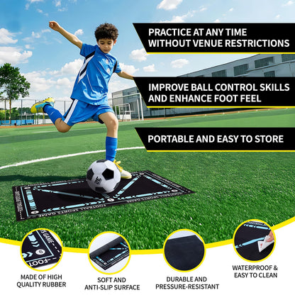 2 Set Kids Soccer Goals for Backyard with Training Equipment, 5×3 Portable Foldable Practice Nets with Ball, Dice & Mat, Cones, Air Pump and Carry Bag for Toddler Youth Outdoor Sports Game