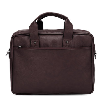 Brown Vegan Leather Laptop Messenger Bag for Men 14.6 Inch – Professional Business Briefcase, Waterproof Office Shoulder Bag with Adjustable Strap, Multi-Pocket Work Satchel for Travel & Daily Use