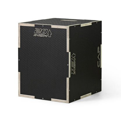 CAP Barbell 3-in-1 Rubber Textured Plyometric Box 20in x 18in x 16in