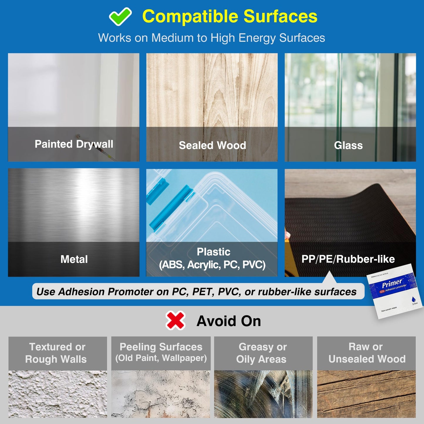 Double-Sided Removable Tape – 1" x 16.5 FT Heavy Duty PE Foam Mounting Tape with Adhesion Promoters – Wall-Safe Waterproof Damage-Free for Posters, Picture Hanging & Painted Walls