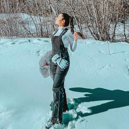 Essential Insulated Ski Bibs for Women - Water Resistant Snow Pants for Skiing & Snowboarding
