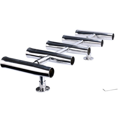 Amarine Made 5 Tube Adjustable Stainless Rocket Launcher Rod Holders , Can Be Rotated 360 Deg
