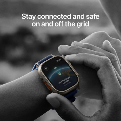 Apple Watch Ultra 3 [GPS + Cellular 49mm] Running & Multisport Smartwatch w/Rugged Titanium Case w/Black Ocean Band. Satellite Communications, Advanced Health & Fitness Tracking