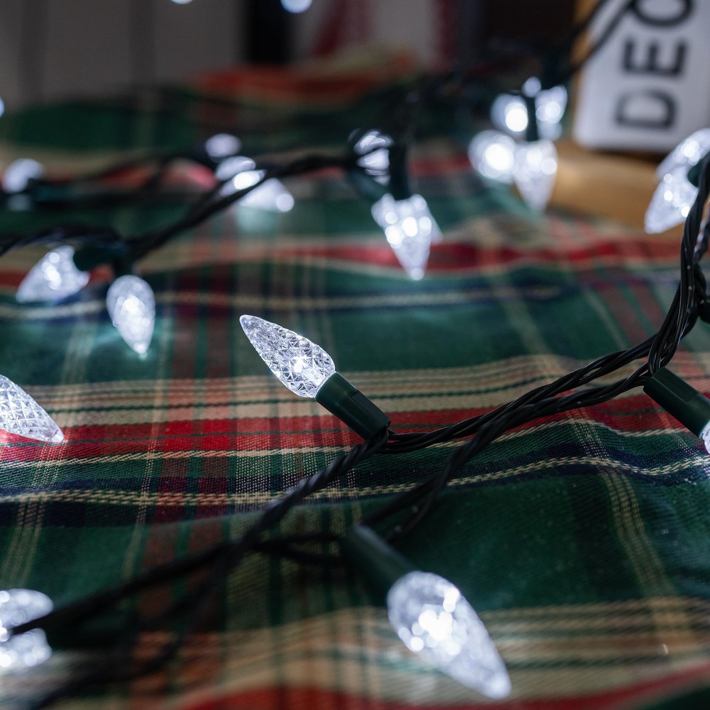 TW SHINE C6 Christmas String Lights, 200 LED 66 FT, 8 Modes, Waterproof, Connectable, White