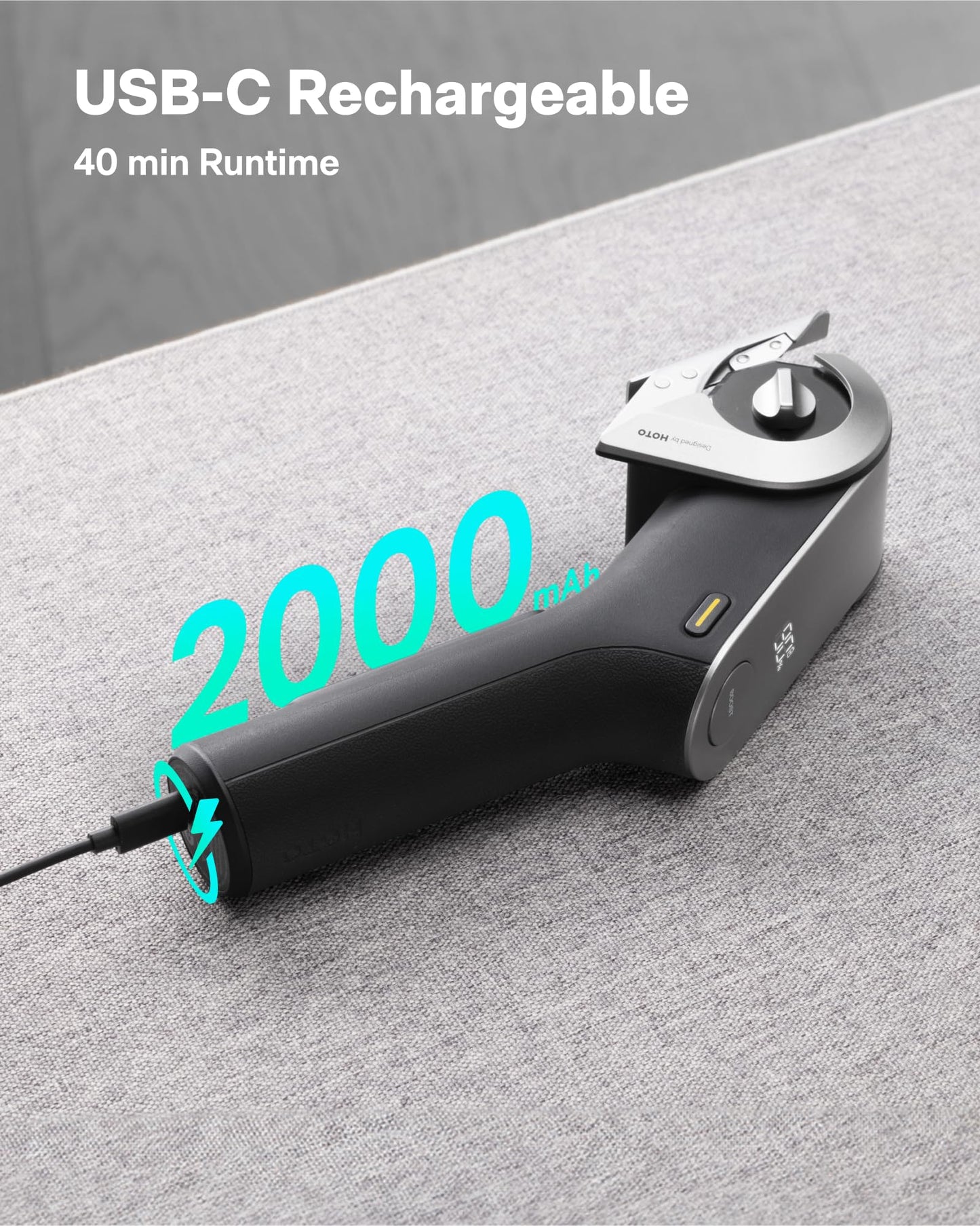 HOTO EdgeFlow Electric Cardboard Cutter, Dual-Mode Cordless Electric Scissors with Self-Sharpening Titanium Blade, LED Display & Tool-Free Blade Swap, for Cardboard, Fabric, Carpet, Leather DIY