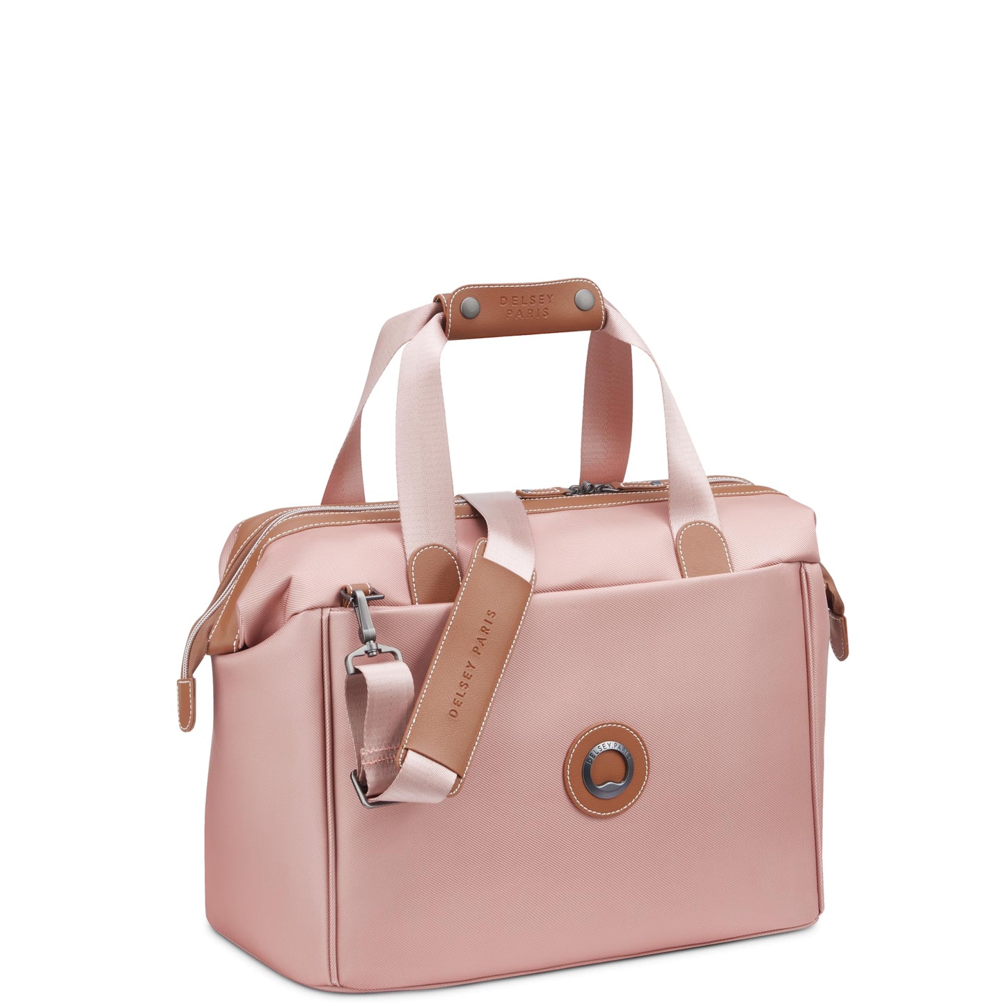 DELSEY PARIS Chatelet 2.0 - Small Weekender - Travel Duffle Bag - Carry On Duffle bag with Laptop Compartment and Shoes Pocket – Lightweight Travel Bag, Blush Pink