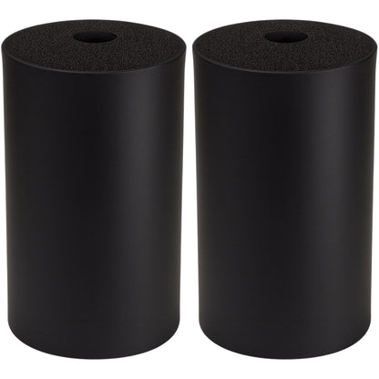 2Pcs Leg Extension Pad Replacement 7 Inch Foot Foam Roller for Weight Bench, PEC Deck, PU High Density Sponge Cover for Home Gym Workout Legs Training Accessories Used for Inversion Table Sit Ups Tube