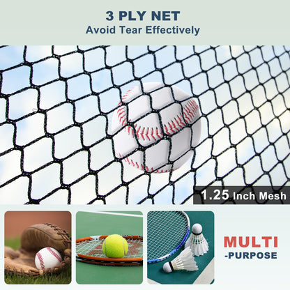 SHANTRA Batting Cage with Frame and Net, 13ft & 22ft Baseball Batting Cage for Backyard, Baseball & Softball Hitting Cage Netting for Outdoor Hitting & Pitching Practice,22×13×9ft