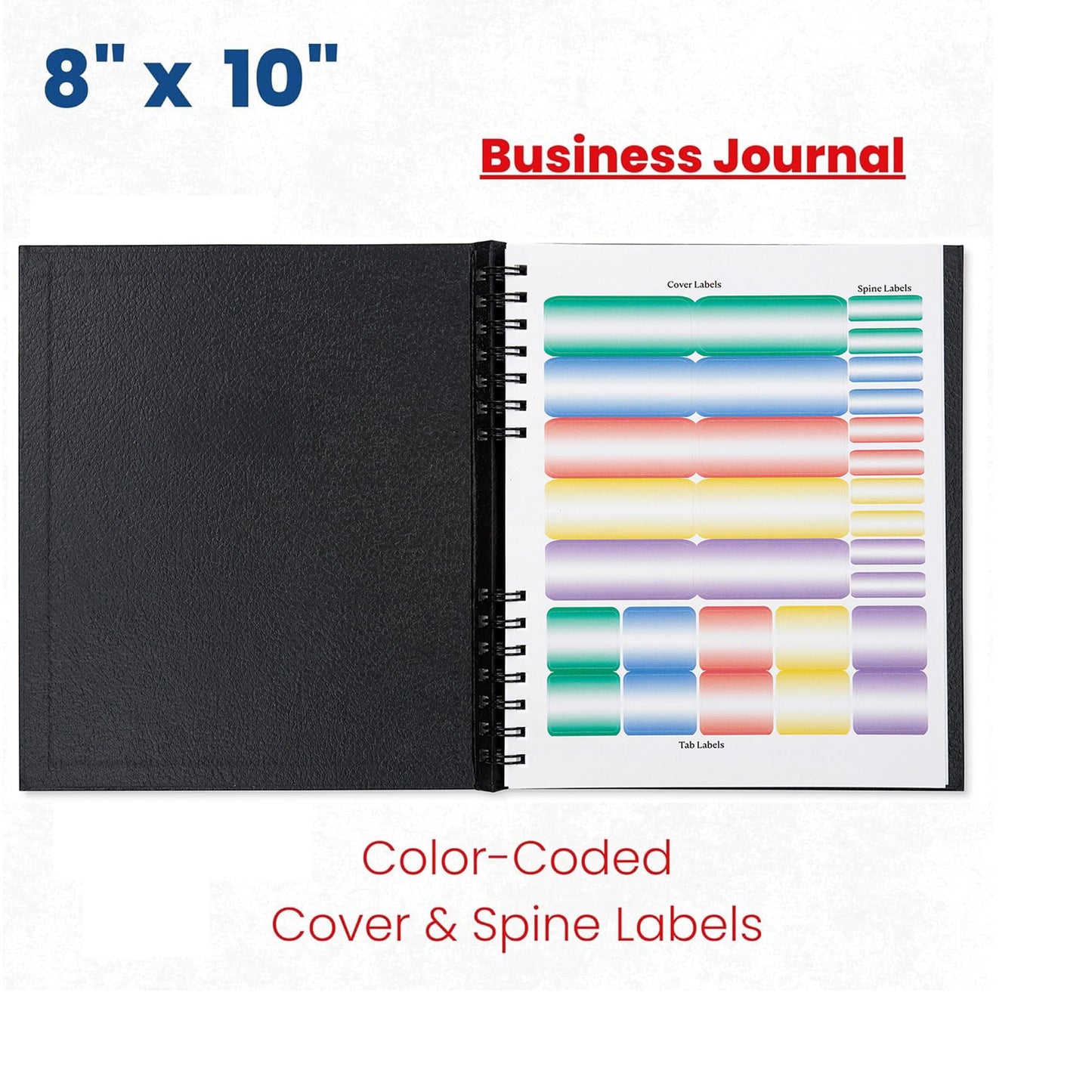 DOME Business Journal – 8 x 10 Inch Hardcover Professional Planner Notebook with Metal Coil Binding, Stickers & Organizational Guide, 200 Pages, Premium Acid-Free 60-lb Paper, Made in USA (8 x 10)