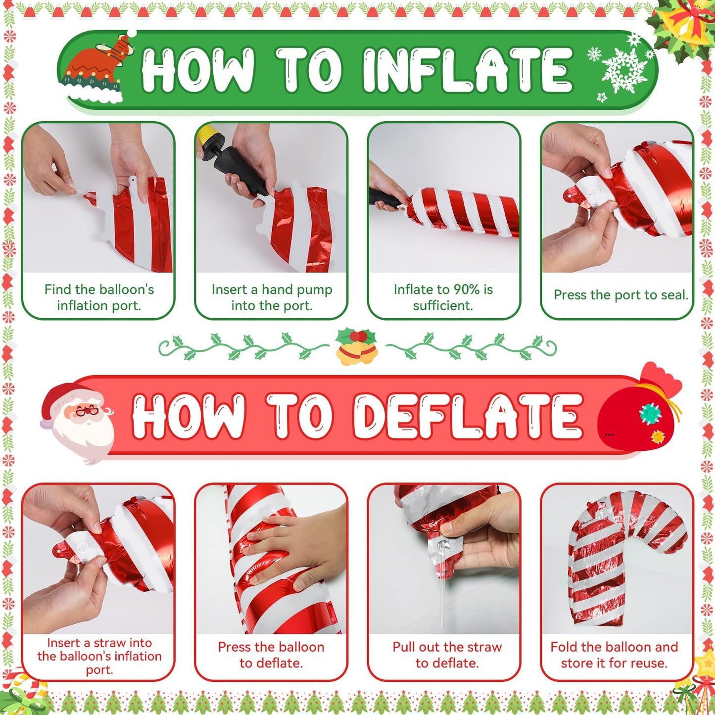 FunHot Christmas Balloon Arch Kit, Xmas Beige Red Balloon Garland, Apricot Brown Red Metallic Gold Latex Balloons with Gingerbread Man Candy Cane Star Foil Balloons for Christmas Party Decorations