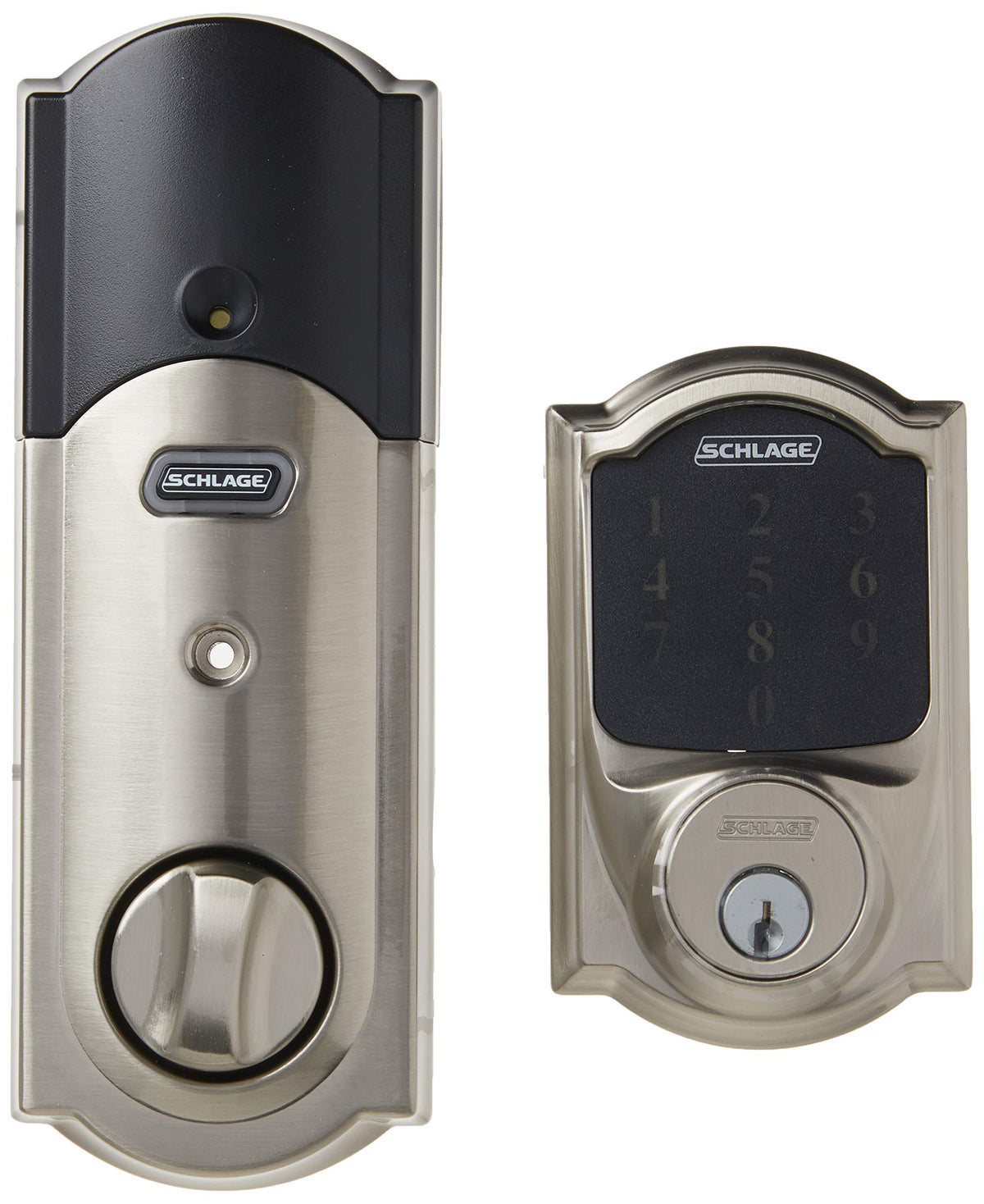SCHLAGE Connect Camelot Touchscreen Deadbolt Smart Lock w/ Alarm (Aged Bronze)