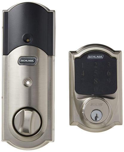 SCHLAGE Connect Camelot Touchscreen Deadbolt Smart Lock w/ Alarm (Aged Bronze)