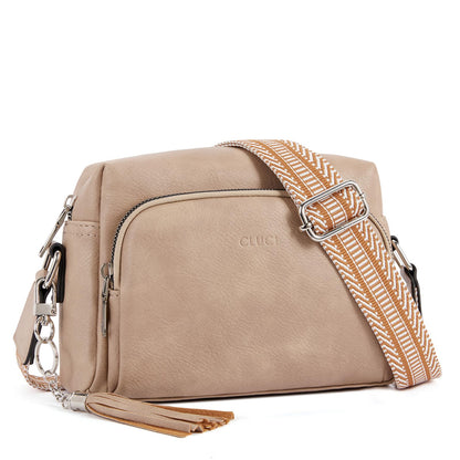 CLUCI Crossbody Bags for Women Trendy, Vegan Leather Shoulder Handbags，Purses for Women with Adjustable Wide Strap