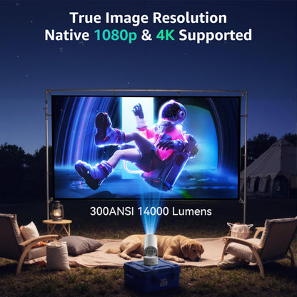 Polocsh Mini Projector, Rechargeable Portable Outdoor Smart Projector with 4K Support, Auto Keystone, Android 11 Small Projector with WiFi and Bluetooth, Electric Focus Home Theater for iphone