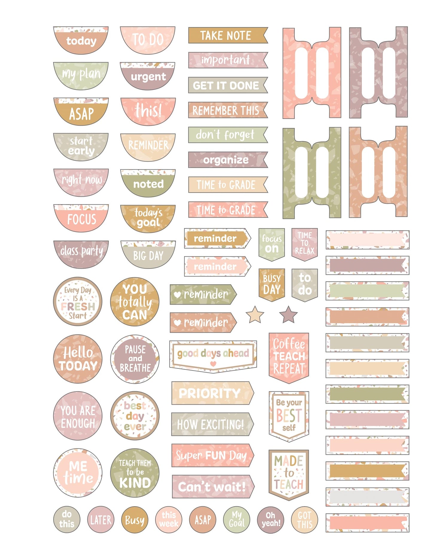 Teacher Created Resources Terrazzo Tones Teacher Planner (TCR7230)
