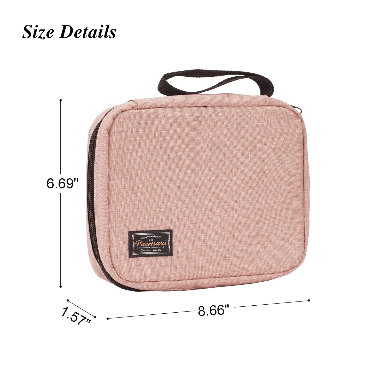 PACMAXI 20 Watch Bands Storage Carrying Case Compatible with Watches,Expandable Watch Band Holder Stores 20 Watch Bands Fit for Most Sizes of Watch Straps,Organizer for Watch Bands, Bag Only (Pink)