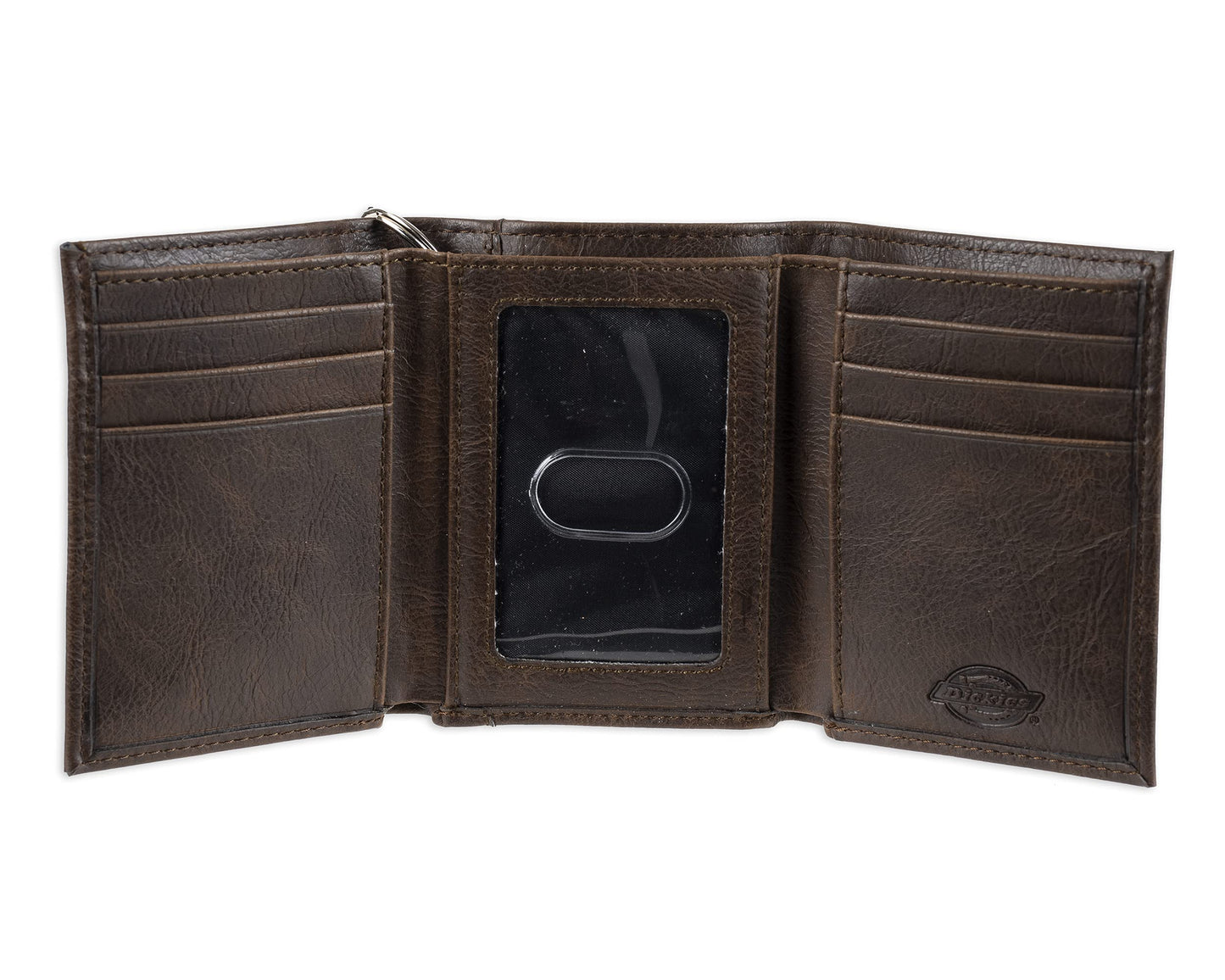 Dickies mens Leather Trifold Wallet, Dark Brown, One Size US
