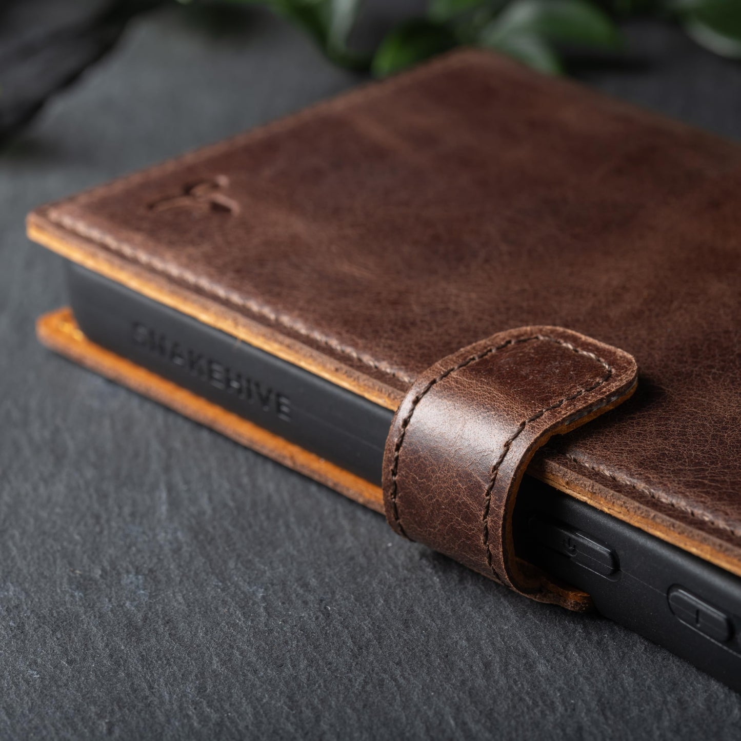 Snakehive Genuine Leather Wallet Case for Samsung Galaxy S26 Ultra – Flip Cover with Card Slots & Stand (Brown)