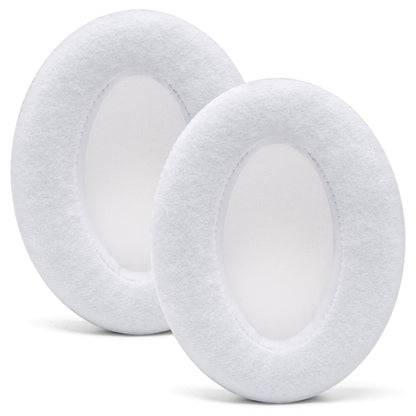 WC PadZ Velour - The Ultimate Upgraded Earpads by Wicked Cushions - Compatible with Audio Technica, HyperX, SteelSeries Arctis & More - Extra Thick - Bigger Opening - Softer Memory Foam | White