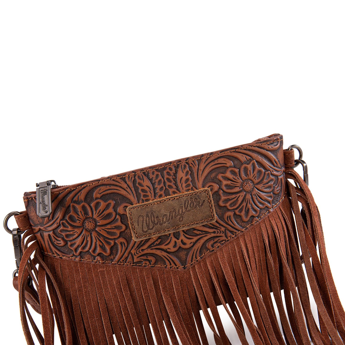 Wrangler Clutch Wristlet Fringe Purse Western Crossbody Bags for Women WG63-181BR