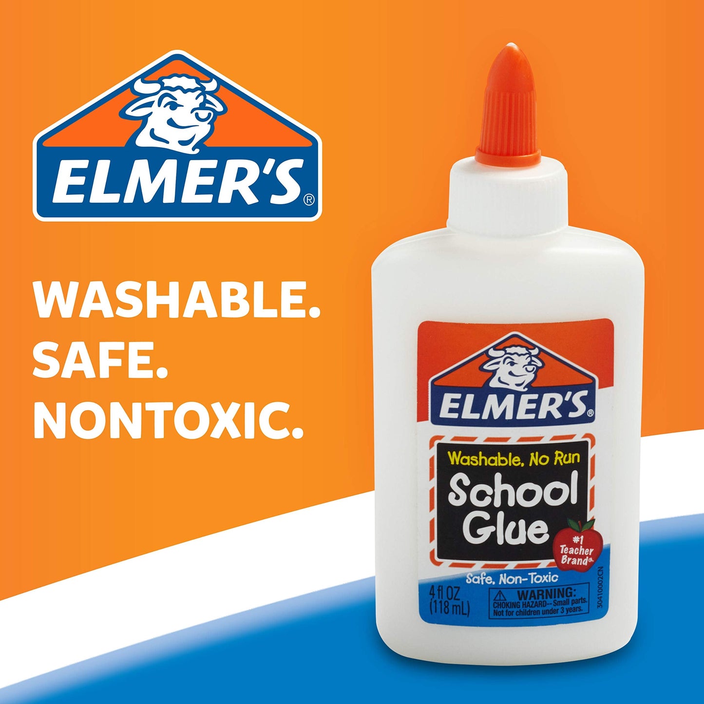 Elmer's Liquid School Glue, Slime & Craft, Safe and Non-Toxic, Washable, White, 4 Ounces Each, 12 Count - For Classroom, Home, Office, Teacher Supplies, #1 Teacher Brand