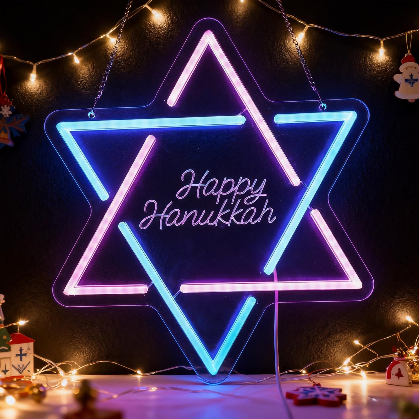 Hanukkah Neon Sign,
