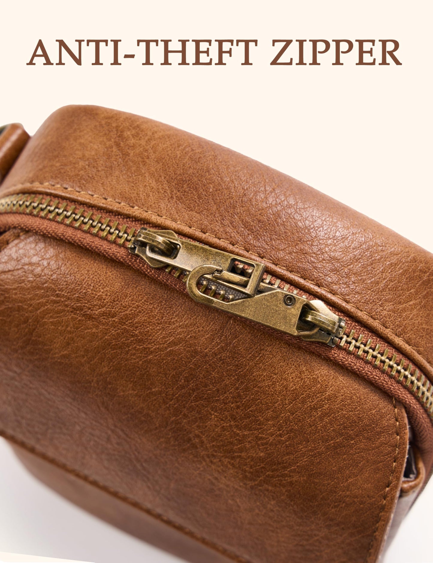 Yarnic Small Crossbody Bag, Vegan Leather Cell Phone Purse for Women, Vintage Wallet Bag with Card Slots (Brown-leather strap)