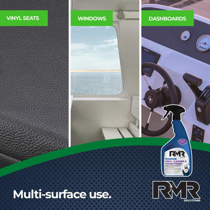 RMR Marine Vinyl Protector, Condition, Clean, & Protect Vinyl, Plastic, & Leather, Multi-Surface Boat, Car, & RV Cleaner & Stain Remover