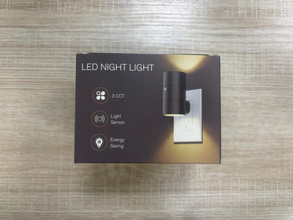 NIORSUN Night Lights Plug into Wall, Dimmable with 3 Color Modes & Auto On/Off Sensor, Ultra-Slim Nightlight for Hallway, Bathroom, Bedroom, Nursery, Kitchen (4 Pack, Black)
