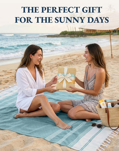 Lane Linen Beach Towels 12 Pack - Oversized & Pre-Washed Large Beach Towel Set - Stylish Pool Towels For Adults, Quick Dry, Soft & Lightweight Lightweight Travel Towel Pack, 39"x71" - Seaside Symphony