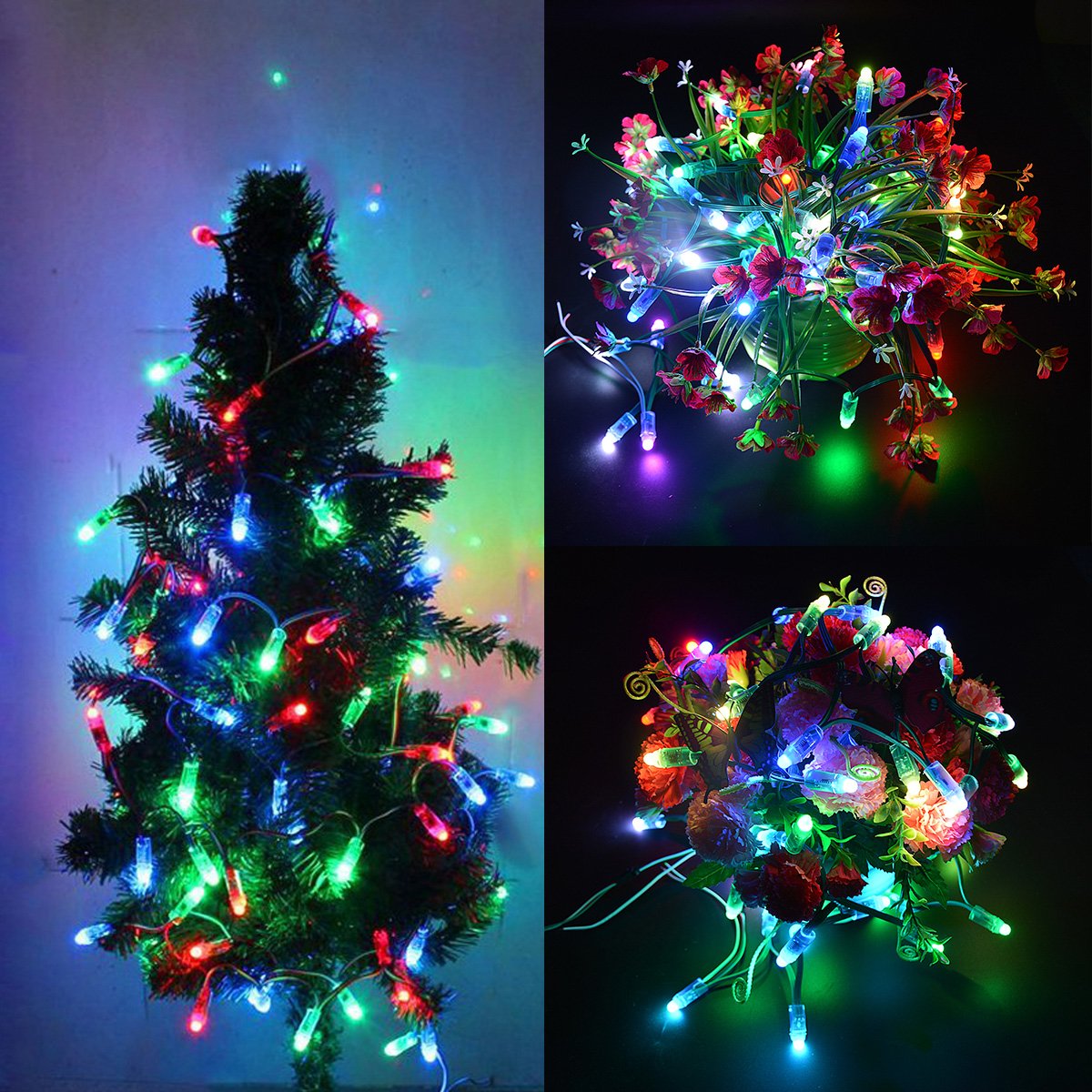 WESIRI WS2811 Diffused Digital RGB LED Pixel Lights Green Wire Individually Addressable Round DIY LED Pixels Module IP68 Waterproof DC5V 50pcs/Set