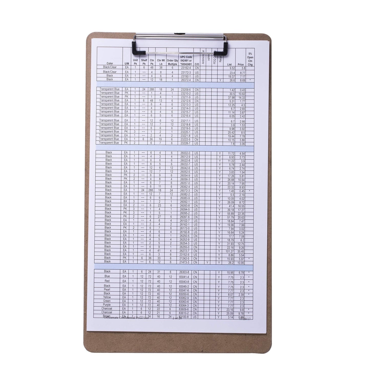 Officemate Recycled Legal Size Wood Clipboard, Low Profile Clip, 12 Pack, Brown (83227)