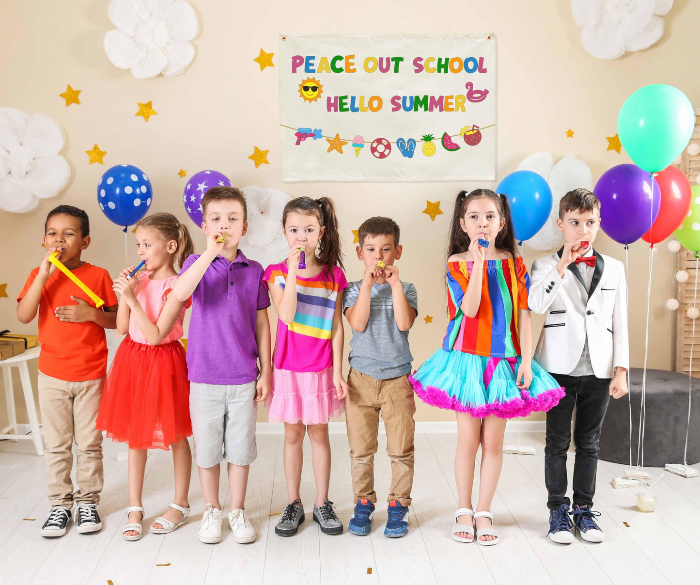 Welcome Party Banner Decor Accessories-Rectangular Canvas Banner Poster Wall Sign-Entryway Outdoor Garden Front Door Flag-Birthday Anniversary Wedding Christmas Gift-Peace Our School Hello