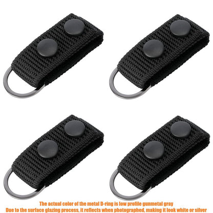TACNEX Duty Belt Suspenders Loop Attachment with Metal Ring Nylon Tool/Utility Belt Keepers Connectors Police Harness Extenders/Adapter fit up to 2.25 inch Wide Universal Fit