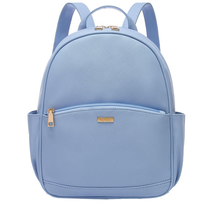 Marvolia Mini Backpack for Women - Leather Backpack Cute Backpacks with Multiple Pockets for Travel College Work - Blue