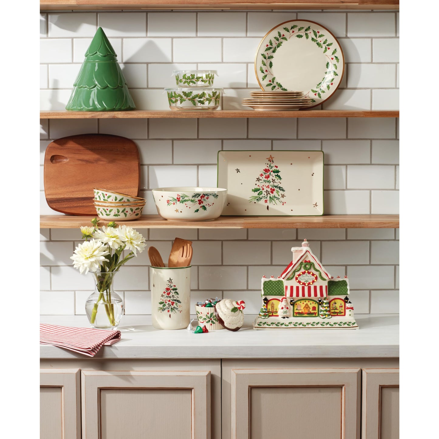 Lenox 886642 Holiday Bakeshop Cupcake Candy Dish, Christmas Hosting