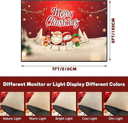 5' X 7' Christmas Rugs,Xmas Tree Snowflake Non-Slip Washable Rug Indoor Rugs Floor Mats Carpet for Living Room Bedroom Dining Room Home Decor