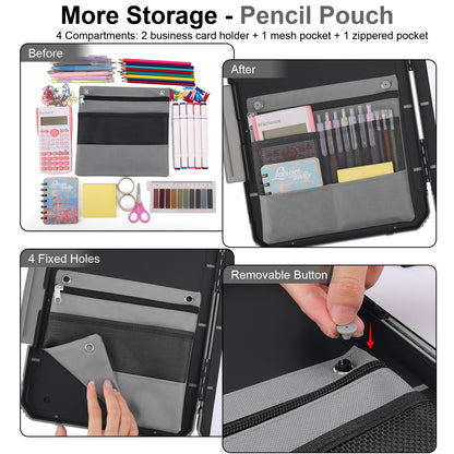 Wachenze Thicker Clipboard with Storage, Internal Pen Pouch Included, A4 / Letter Size, Toughest Plastic Contractor Clip Boards 8.5x11, High Capacity Clipboards Box Case for Contractor Trucker Driver