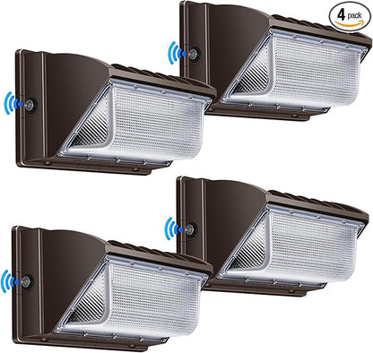 Juyace 150W LED Wall Light with Dusk to Dawn Outdoor Lighting 4 Pack 5000K 100-277V IP65 Waterproof for Barn Backyard Warehouse Garage Yard
