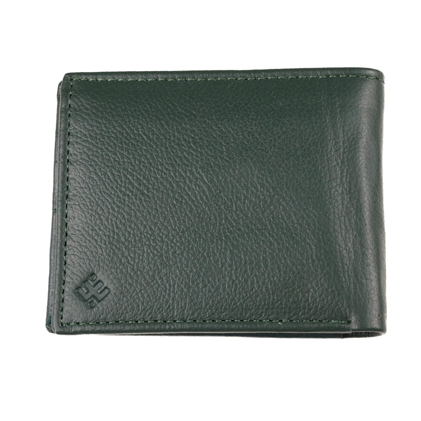 Chic And Clicks Men's Genuine Bifold Wallet -RFID Blocking – Premium full-grain leather se handmade Leather 6 Card Slim Bifold Wallet. (Green)