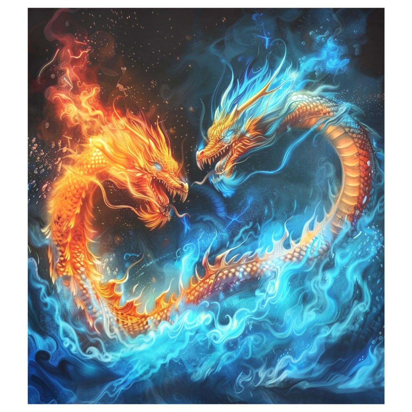 Fire Blue Dragon Dishwasher Stickers Magnetic Cover Thunder Lightning Dinosaur Dino Kitchen Fridge Magnet Covers Decals Home Decorations Vinyl Sticker Reusable 23W x 26H inches