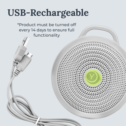 Yogasleep Hushh Portable White Noise Sound Machine for Baby, 3 Soothing Natural Sounds with Volume Control, Compact Size, Noise Canceling for Sleep Aid, Office Privacy, & Meditation, Registry Gift