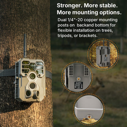 GardePro A80 WiFi Trail Camera (Non-Cellular), 4K Video & 64MP Photo, Live View, No-Glow IR Night Vision, Motion Detection