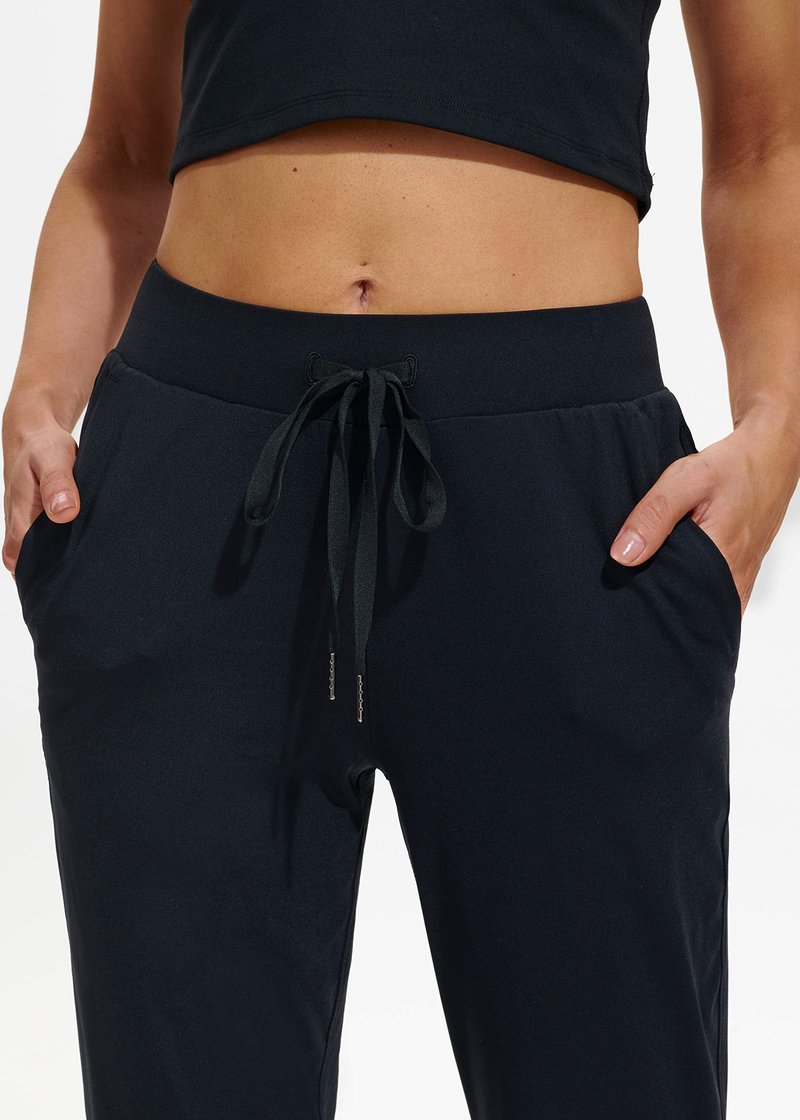 Libin Women's Joggers Pants Athletic Sweatpants with Pockets Running Tapered Casual Pants for Workout,Dance, Black L
