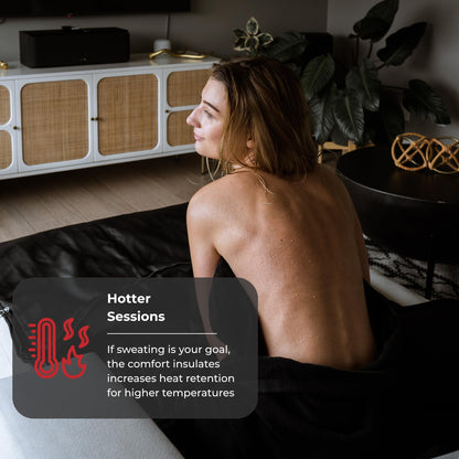 Healix Comfort Sauna Blanket Insert – Ultra-Soft Sauna Towel Liner Made of 65% Rayon & 35% Organic Cotton for Infrared Sauna Blanket | Washable, Quick-Dry Blanket Towel for Portable Home Sauna