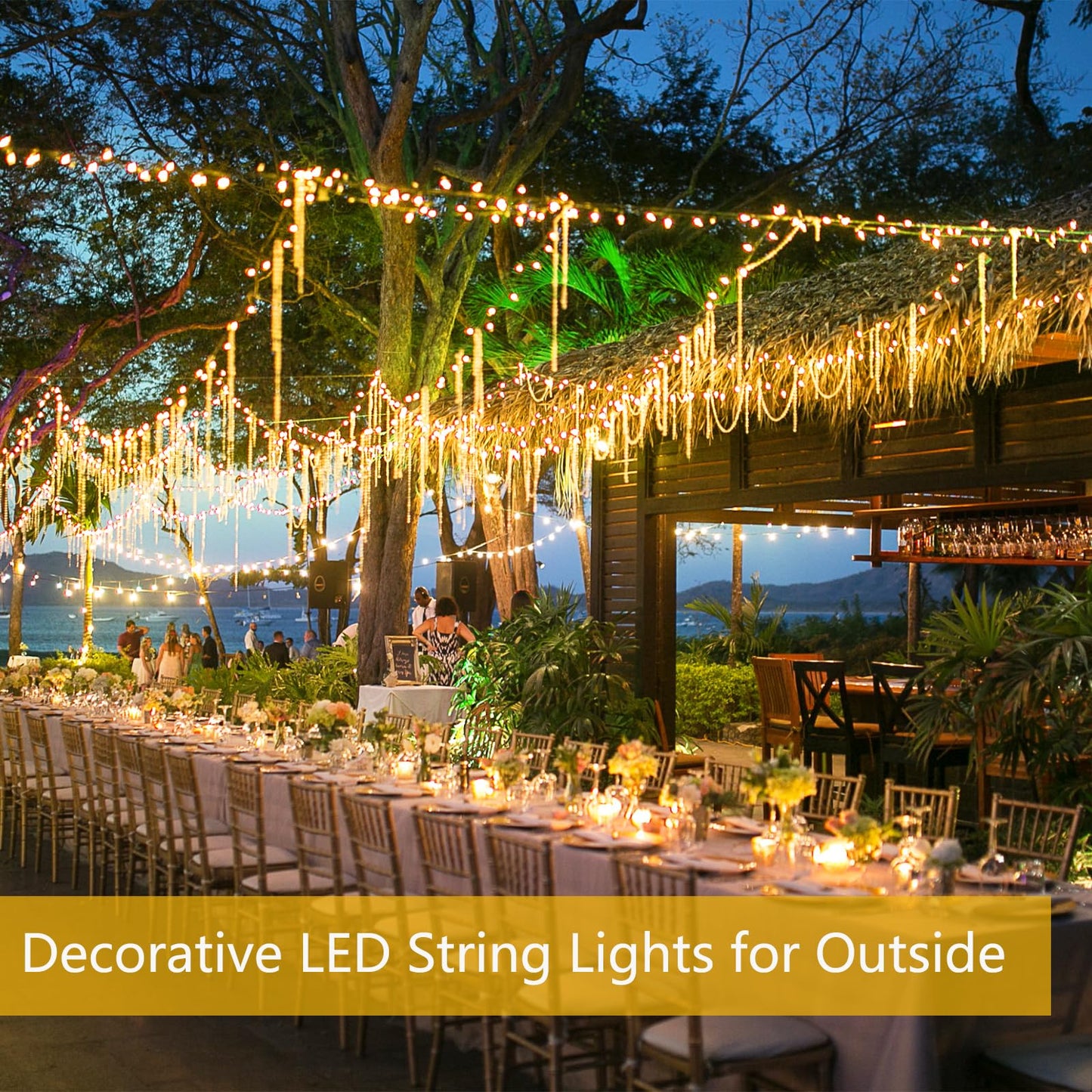 Extra-Long 144FT Solar String Lights for Outside, 2 Pack 400LED Solar Fairy Lights Outdoor Waterproof, Copper Wire with 8 Modes Solar Twinkle Lights for Tree Garden Party Patio Xmas Decor (Warm White)