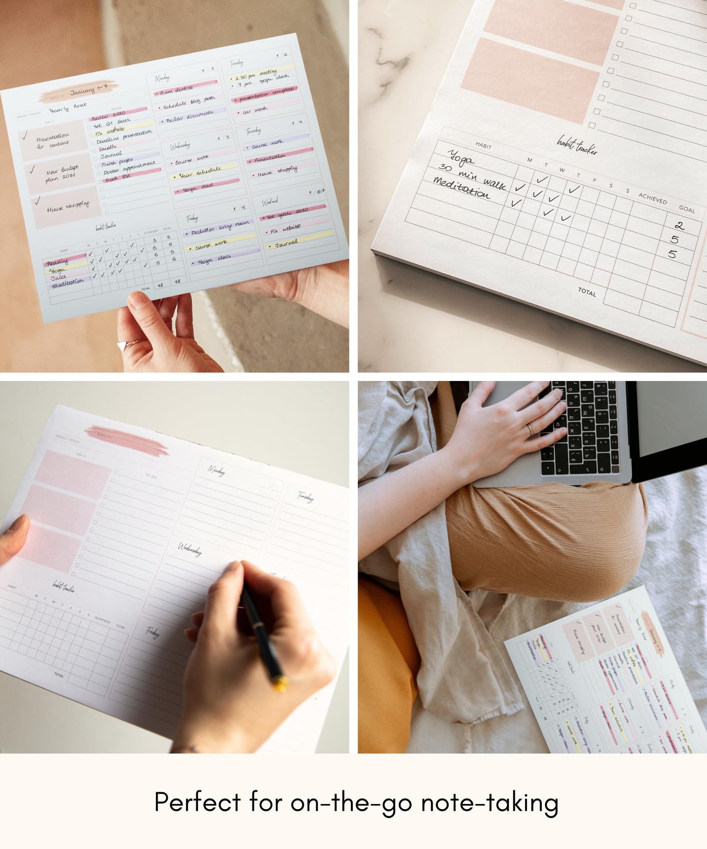 Lamare Weekly Planner Notepad – Premium Undated Weekly To Do List Notepad for School, Home & Office Day Planner, Desk To Do List Pad and Productivity Planning Pad