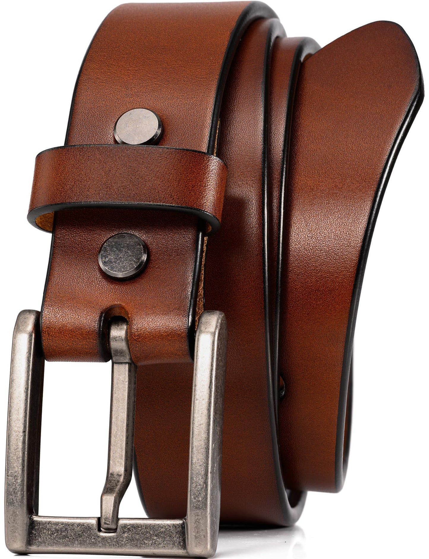 WOLFANT Thicken Full Grain Heavy Duty Belts for Men,100% Italian Real Solid Leather